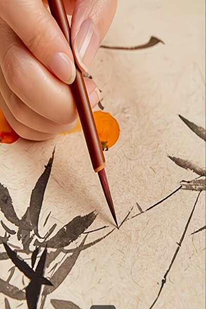 ALPCES İnce Uçlu Fırça Seti 3'lü - Hat Çekme Fırçası Ahşap Saplı Detay Çalışm...