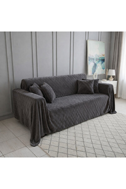 Akbal Home Welsoft Dolly Kumaş 1 Adet 3 Kişilik Klasik Koltuk Örtüsü (Şalı) 3...