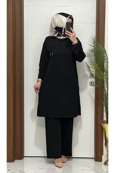 MODA ALMİRA 1687 K 90 SİYAH GÜLCE TAKIM
