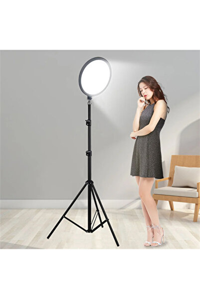 Coverzone Tripodlu 21.5cm Halka Işık 180cm Kablolu Stüdyo Işığı Fotoğraf Maki...