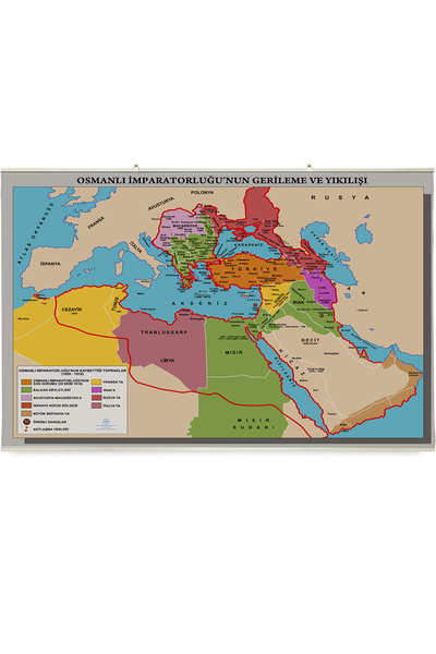 AND Osmanlı İmparatorluğunun Gerileme ve Yıkılışı Haritası - Vinil / Branda B...