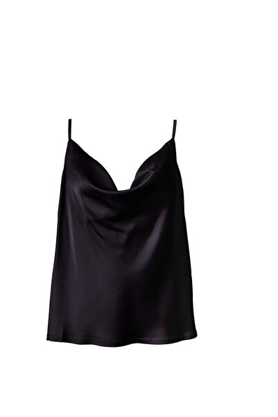 Noblesse Oblige Simple black silk top, M,