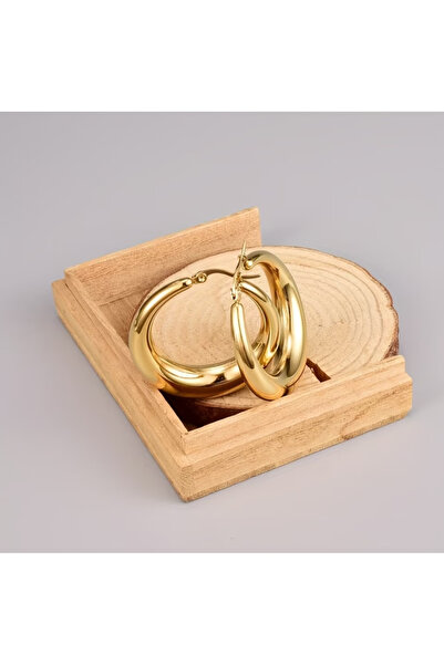 Ervalina أقراط نسائية على شكل حلقة مسطحة