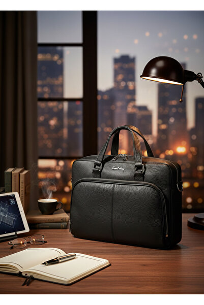 Pierre Cardin 01Pc001116 Unisex Black Bag with Shoulder Strap Compatible with...