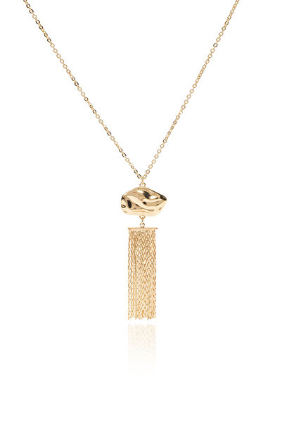 Network Gold Geomatrik Taşlı Kadın Uzun Kolye