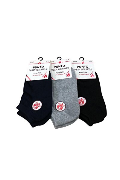 ROYAM 3-Piece Punto Perfumed Women's Towel-Soled Booties Seamless Socks 36 - ...