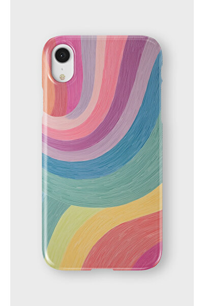 lelia حافظة هاتف شفافة مطبوعة متوافقة مع iPhone XR |   مجموعة كولور ويف فلوكس