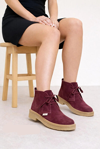 Neco Genuine Suede Leather, Women's Short Boots, Non-Slip Sole