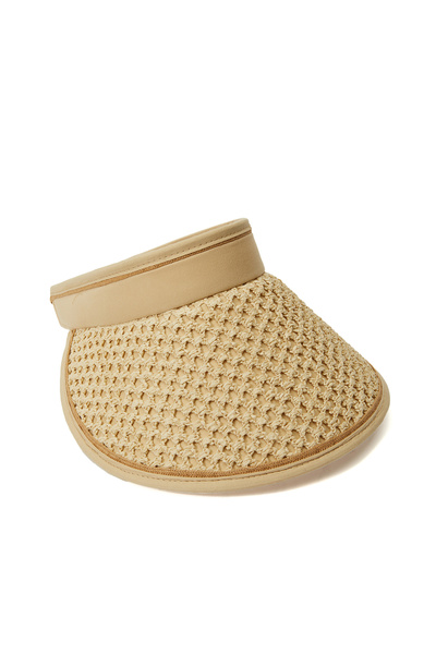 Network Bej Desenli Kadın Vizör Şapka