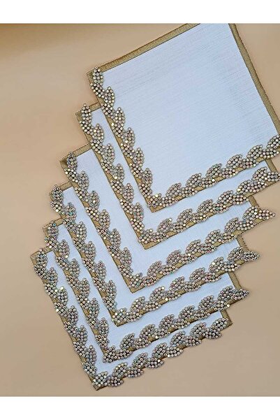 ZEYNEP ELA KAHVE YANI KOKTEYL SUNUM PEÇETE GOLD ŞERİT 6 ADET