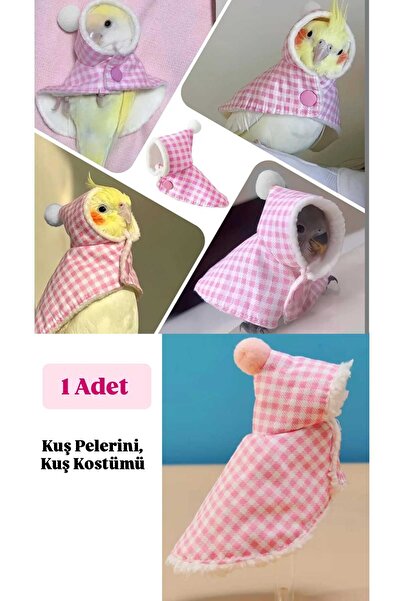 ÇEÇEN HOME Pembe Sevimli Kuş Kostümü Sıcak Tutan Kalın Yumuşak Evcil Hayvan P...