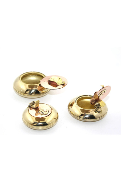TTT Set of 3 Brass Ashtrays