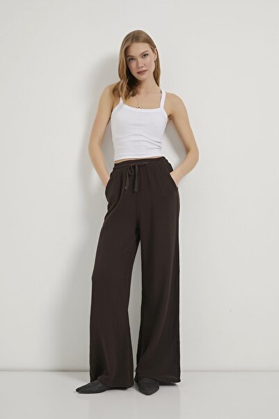 Arma Life ARMALIFE 5540 PANTALONI DE DAMĂ DIN MUSLINĂ CU TALIE ELASTICĂ