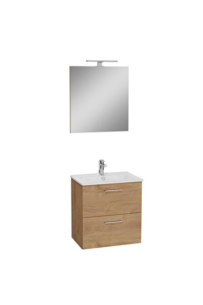 VitrA Mia Banyo Dolabı Seti 60 cm Çekmeceli Altın Meşe 67092