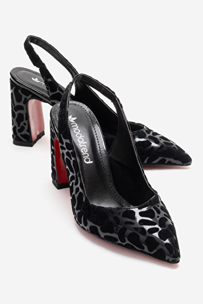 CCWAY AYAKKABI Women's Mirrored Open-Back Heeled Shoes Pma