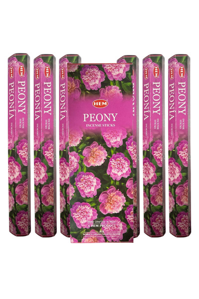 OEM Set of 6 HEM incense packs Peony 120 sticks