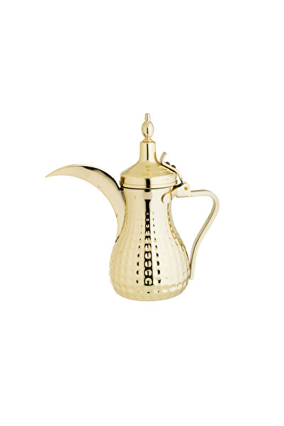 BASURRAH Arabic coffee pot, stainless steel, gold color, 2-liter capacity