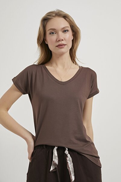 Arma Life Armalife 2000 V-Neck Loose Viscose Women's T-Shirt