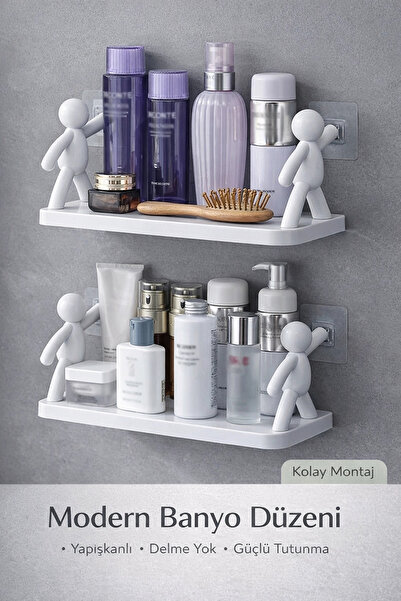 Berdina Home Kendinden Yapışkanlı Craft Banyo Rafı Baharatlık Mutfak Organize...