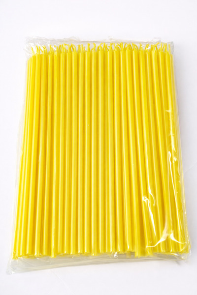 Ege Concept Life 100'lü Paket 12 cm İnce Sarı Pasta, Cupcake Mumu - Doğum Gün...