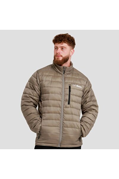 GymBeam Jachetă pufoasă pentru bărbați, vetiver/negru