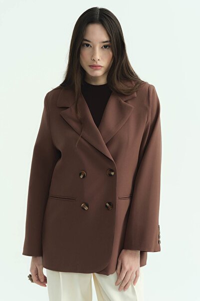 Hooopstore Double-Breasted Mink Jacket