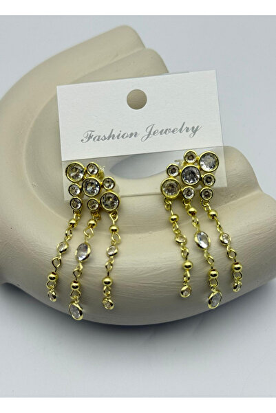 BİJU YILMAZ Vip gold stone dangle earrings - 26vipkp18