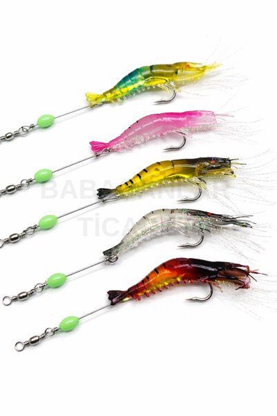 Arkhelais Karides Hazır Balık Yemi Takımı 5’li Set | 7 cm – 6 gr