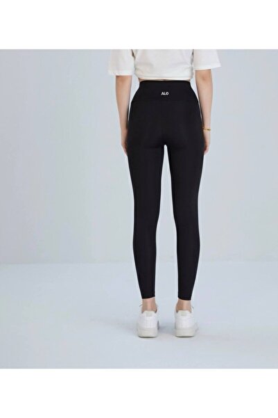 AL0 Висока талия стягащи легинги с гръб печат, зимни памучни