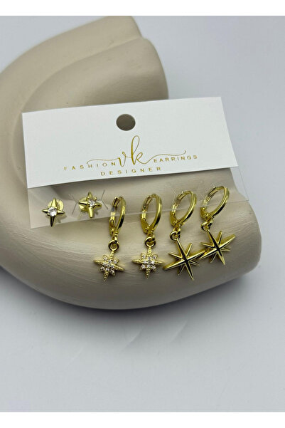 BİJU YILMAZ أقراط في آي بي جولد ستار المكونة من 6 قطع - 26vipkp48