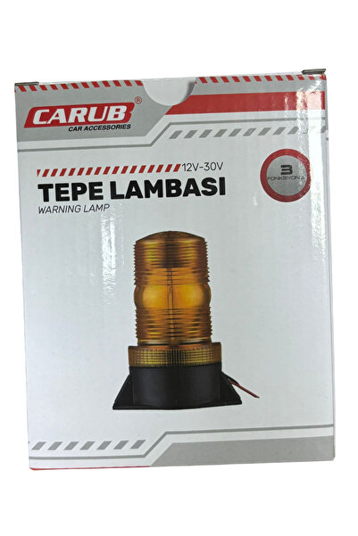 Carub Tepe Lambası Sarı Flaşlı Döner Lamba 3 Fonksiyonlu 12-24v (BR 420 28 67)