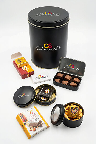 Galatasaray Lisanslı 7’li Karışık Premium Çikolata | Silindir Metal Kutu | He...