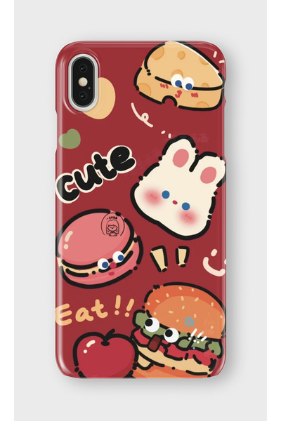 lelia حافظة هاتف شفافة مطبوعة متوافقة مع iPhone XS Max |   مجموعة: سناك تون د...