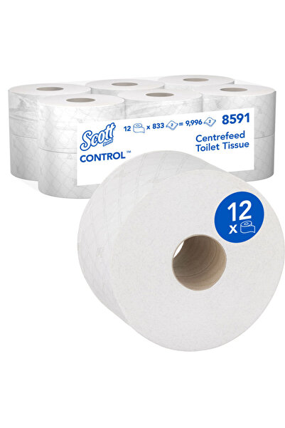 Kimberly-Clark Hârtie igienică Scott rolă centrală 2 straturi 204m 833 porții...