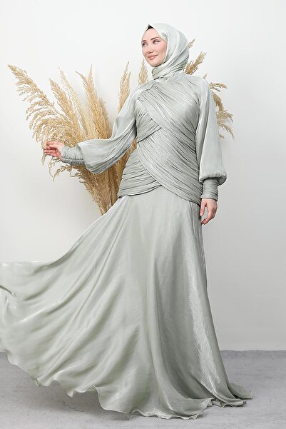 GİYZAMİLA Aya Yoryo Evening Dress Mint