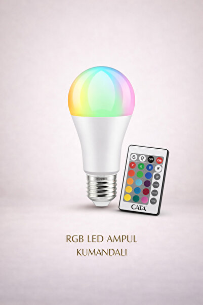 Cata RGB LED Ampul Kumandalı 9W E27 – Renk Değiştiren, 800 lm