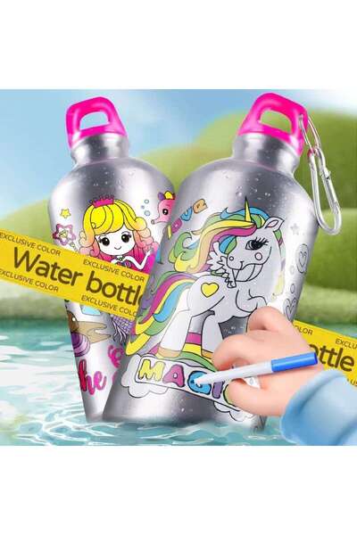 TeTea Accesorii Tetea, Sticla de apa 500 ml din Aluminiu, Unicorn Magic