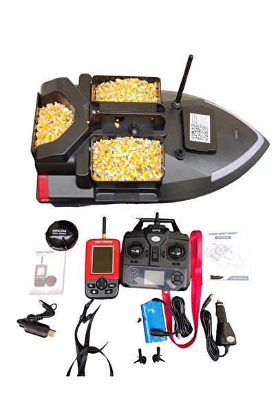 Federal Model de barcă cu sonar și GPS, 3 compartimente, motoare duble, bater...