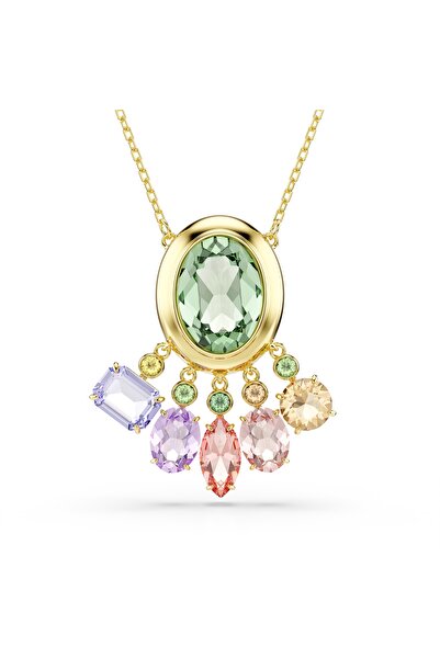 Swarovski Gema Kolye, Karışık kesimler, Sallantılı kristaller, Çok renkli, Al...