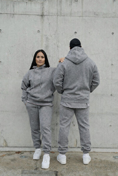 YAKAMEL Special for Couples: 3 Threaded Yarn Comfortable Cut Oversize Tracksu...