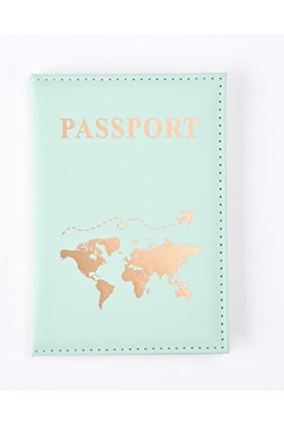 Silpus Tekli Yeşil Pasaport Kılıfı Cüzdanı