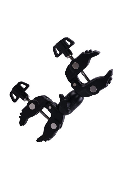 OEM Clemă dublă versatilă pentru camere, rotație 360°, antiderapantă, neagră