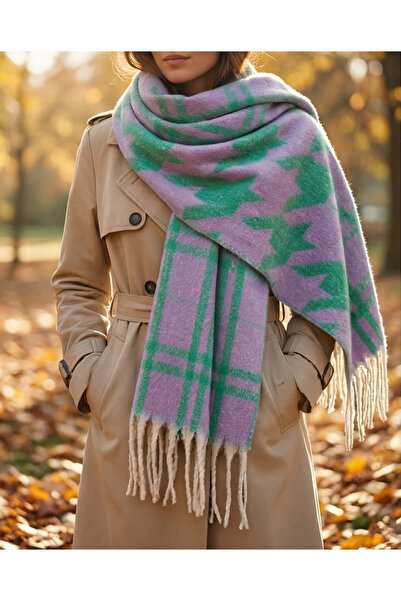 Elit Scarf Double Pattern Premium Scarf-Green