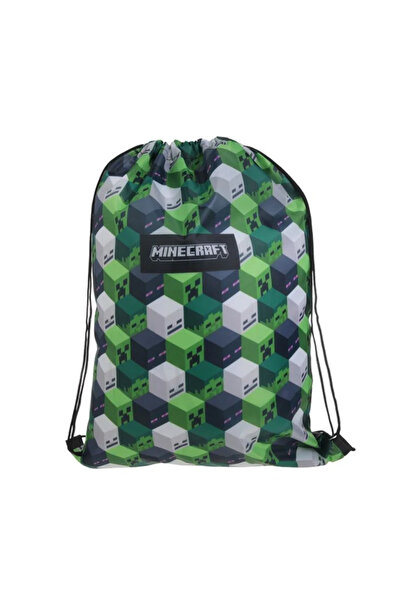 Lumi LUXURY Minecraft Backpack Black Green Gray 33x45.5cm