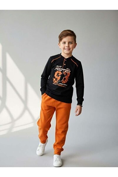 Zekids Boys' Cotton Basketball Printed Pajama Set