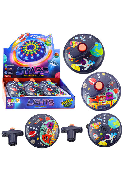 Three top online Цветен светещ диск Космически НЛО Въртяща се пумпала