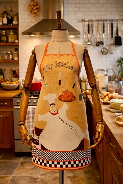 Limon Soft Kapitoneli Sıvı Geçirmez Leke Tutmaz Mutfak Önlüğü Dijital Baskılı...