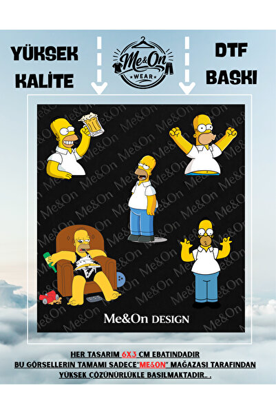 Me&On WEAR طباعة شخصيات سيمبسون على القماش والجلد، ورق طباعة قابل للكي بالحرارة