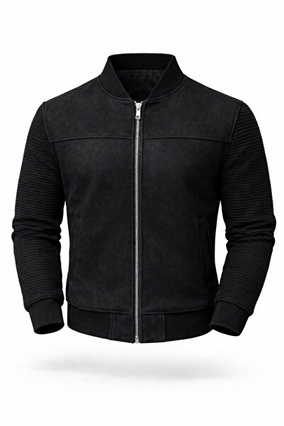 LUMAST Bomber College Suede Basic Seasonal Jacket