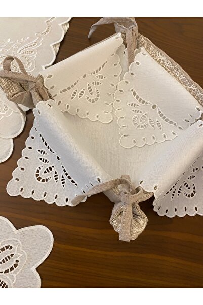 Denef Home Perforated Bread Basket Cover 1 Piece - Bread Basket Cover, Cream ...